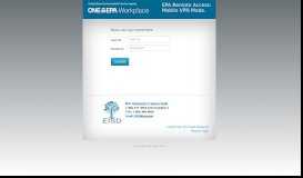 
							         OneEPA Workplace Remote Access: Mobile VPN Mode								  
							    