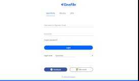 
							         OneFile Login								  
							    