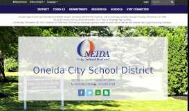 
							         Oneida City School District: Home								  
							    