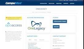 
							         OneLegacy – CompuMed, Inc – The Leaders in Diagnostic ...								  
							    