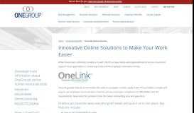 
							         OneLink Online Solution | OneGroup | New York								  
							    