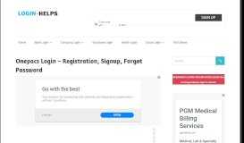 
							         Onepacs Login – Registration, Signup, Forgot Password ...								  
							    