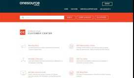 
							         OneSource Virtual Customer Center								  
							    