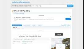 
							         one.unops.org at Website Informer. Sign In. Visit One Unops.								  
							    