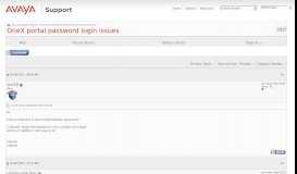 
							         OneX portal password login issues - Avaya Support Forums								  
							    