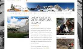 
							         Onion Valley to Mt. Whitney and Beyond! – Sierra Mountain Guides								  
							    