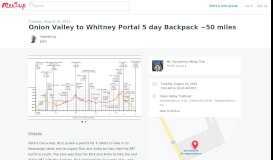 
							         Onion Valley to Whitney Portal 5 day Backpack ~50 miles | Meetup								  
							    