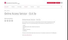 
							         Online Access Service - O.A.Se – Universität der Künste Berlin								  
							    