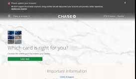 
							         Online Account Access | Credit Card | Chase.com - Chase Bank								  
							    