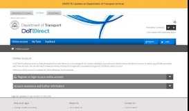 
							         Online account - Department of Transport								  
							    