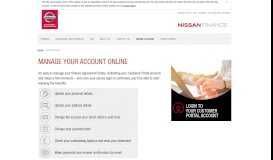 
							         Online Account - Nissan Finance								  
							    