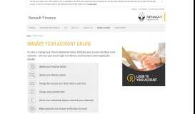 
							         Online Account - Renault Finance								  
							    