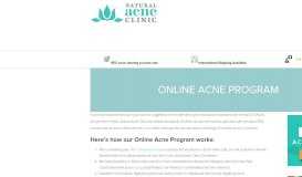 
							         Online Acne Program - Natural Acne Clinic								  
							    