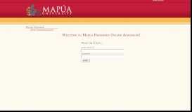 
							         Online Admission | Admissions | Mapua Institute of Technology								  
							    