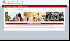 
							         Online Admission Application - Arab American University								  
							    
