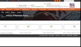 
							         Online Admission Entry – Bengaluru Central University								  
							    
