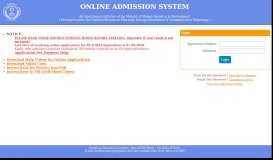
							         online admission system - DEI								  
							    