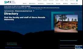 
							         Online Admissions » Directory | Sierra Nevada College								  
							    