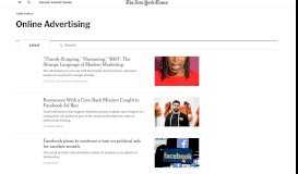 
							         Online Advertising - The New York Times								  
							    
