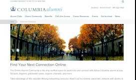 
							         Online Alumni Community | Columbia Alumni Association								  
							    