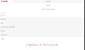 
							         Online-Anfragen CashBack & Promotions - Canon Deutschland								  
							    