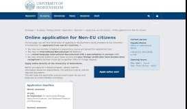 
							         Online application for Non-EU citizens: University of Hohenheim								  
							    