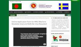 
							         Online Application Form for MRV (Machine Readable Visa) and NVR ...								  
							    