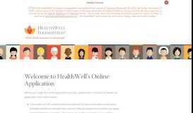 
							         Online Application - HealthWell Foundation								  
							    