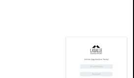 
							         Online Application - Login - LASALLE College of the Arts								  
							    