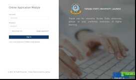 
							         Online Application Module - Taraba State University								  
							    