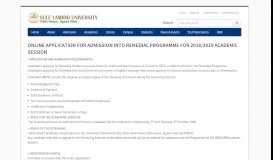 
							         Online Application – Sule Lamido University								  
							    