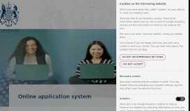 
							         Online application system | Chevening								  
							    
