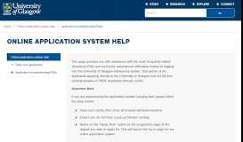 
							         Online application system help - Application ... - University of Glasgow								  
							    