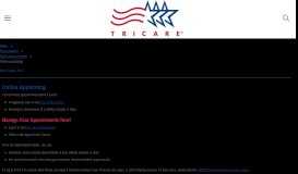 
							         Online Appointing | TRICARE								  
							    