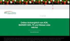 
							         Online-Arztvergleich von AOK, BARMER GEK, TK und Weisse Liste ...								  
							    