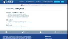 
							         Online Bachelor's Degrees | Aspen University								  
							    