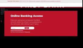 
							         Online Banking Access | First Bank								  
							    