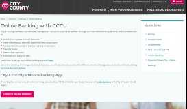 
							         Online Banking - CCCU - City & County Credit Union								  
							    