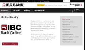 
							         Online Banking Center | Personal, Business and ... - IBC Bank								  
							    