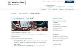 
							         Online Banking - City National Bank								  
							    