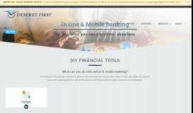 
							         Online Banking | DFCU | Deseret First Credit Union								  
							    