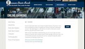 
							         Online Banking - Farmers State Bank								  
							    