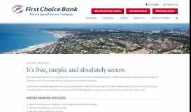 
							         Online Banking | First Choice Bank								  
							    