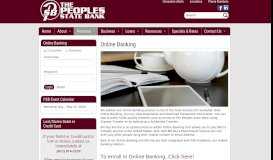 
							         Online Banking | Peoples State Bank								  
							    