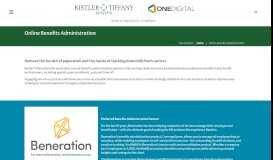 
							         Online Benefits Administration | Kistler Tiffany Benefits								  
							    