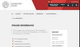 
							         Online-Bewerbung - Universität Leipzig								  
							    