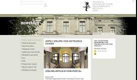 
							         Online-Bewerbungs-Portal | Hochschule für Musik und Theater »Felix ...								  
							    
