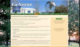 
							         Online Bill Pay - City of La Verne								  
							    