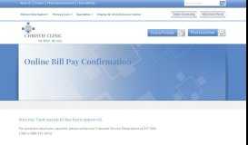 
							         Online Bill Pay Confirmation | Christie Clinic								  
							    