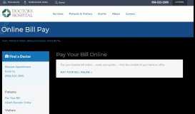 
							         Online Bill Pay | Doctors Hospital of Laredo								  
							    